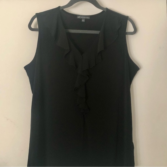 Adrianna Papell  Ruffled V~Neck Top~Large - Picture 1 of 8
